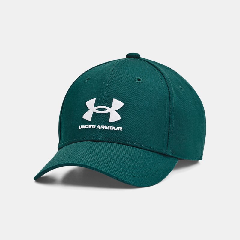 Boys' Under Armour Branded Adjustable Cap Hydro Teal / White One Size